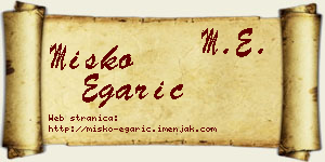 Miško Egarić vizit kartica